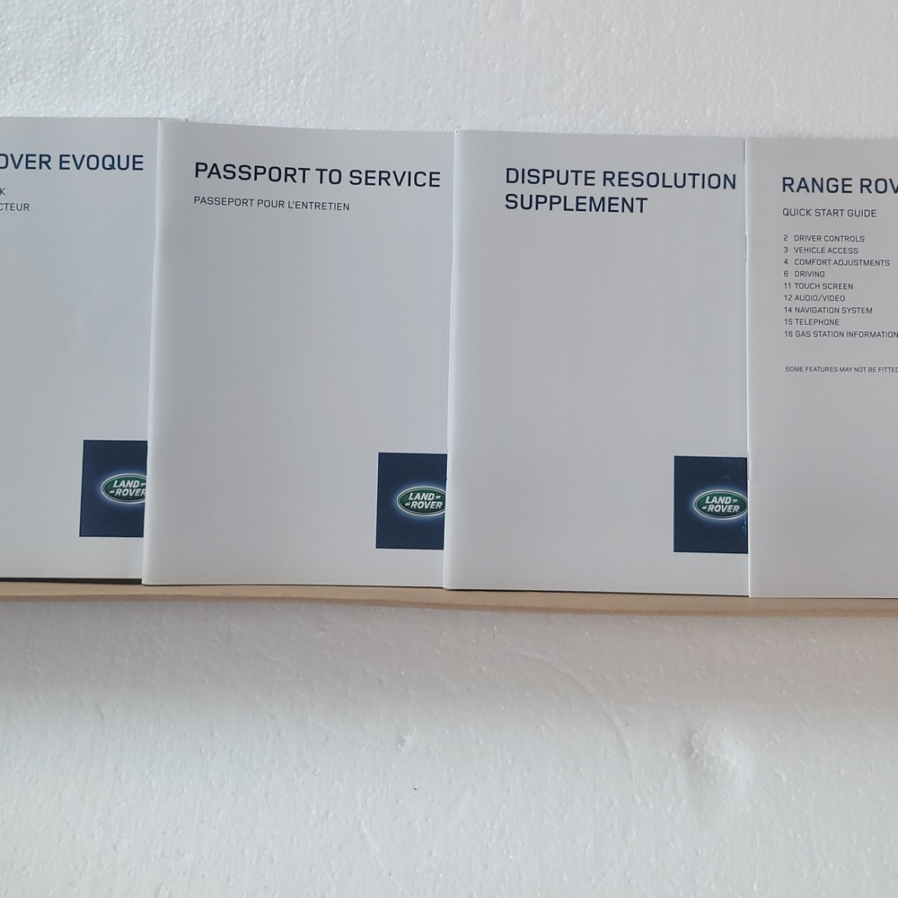 Land Rover Range Rover Evoque Owner's Handbook Navy - Picture 7 of 8